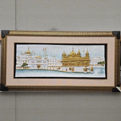 Divine Serenity in Every Detail – Golden Temple Wall Art